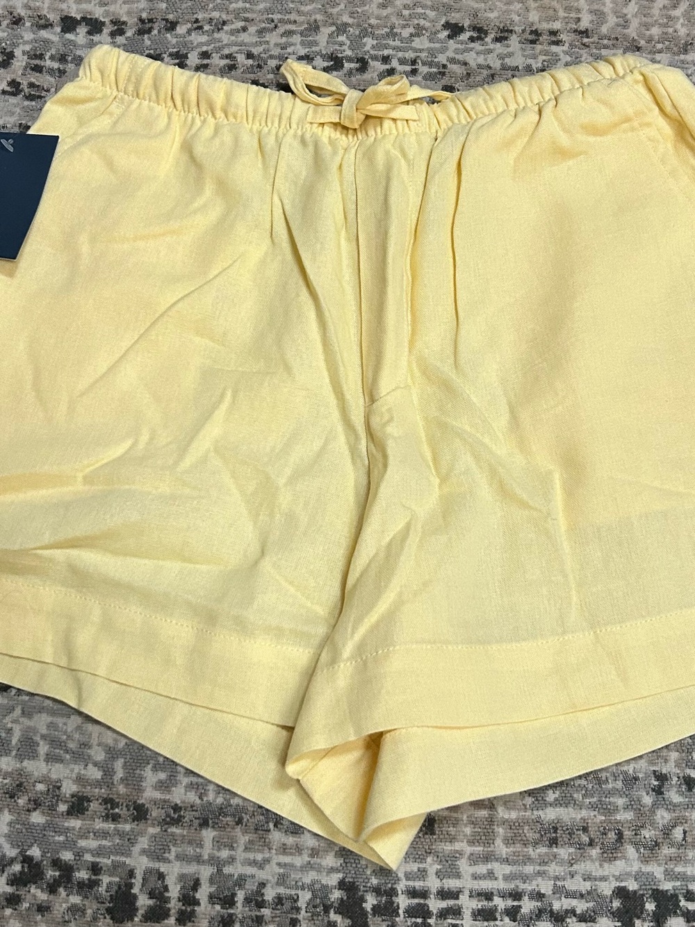 GAP Light Yellow High-Waist Drawstring Shorts